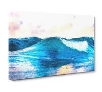 Rolling Ocean Waves Canvas Print for Living Room Bedroom Home Office Décor, Wall Art Picture Ready to Hang, 30 x 20 Inch (76 x 50 cm)