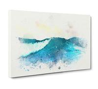 Rolling Ocean Waves in Abstract Canvas Print for Living Room Bedroom Home Office Décor, Wall Art Picture Ready to Hang, 30 x 20 Inch (76 x 50 cm)