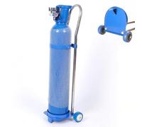 Rolling Oxygen Tank Holder Cart for Cylinders, Gas Cylinder Organizer Dolly for Factory and Operating Room, Nitrogen Bottle Carrier