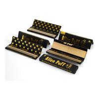 Rolling Papers, 110mm brown kingsizeslim papers with tips, 6 packs Tobacco Cigarette tools, Gum Arabic, Slow burning - Gum Arabic