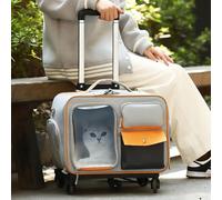 Rolling Pet Carrier, Pet/Cat/Dog Carrier Bag, Cat Carrier Backpacks, Pet Carrier with Wheels