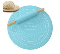 Rolling Pin and Pastry Mat - Non Silicone Rolling Pins Without Stick | Professional Dough Roller with Wooden Handle for Pastry Pizza Fondant Gadget for Kitchen Gadgets