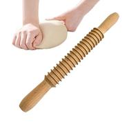 Rolling Pin - Multipurpose Baking Roller, Threaded Pasta Tool, Wooden Cookie Pastry Pin | Practical Dough Rolling Pins for Home Bakery Dessert Shop Noodle Kitchen Pastry Use Equipment Tool