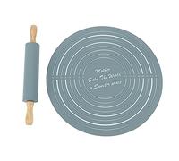 Rolling Pin, Rolling Pins for Baking 13.2in Pad Diameter Rolling Pin Set Kneading Pad Rolling Pin for Dough for Making Cookies, Pasta, Cookie Dough, Pastries, Breads, Pizza, (Grey)
