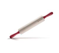 rolling pin with handles, pastry roller, machine made of solid beech wood, made in France, to shape all your doughs at home,for croissants, easy to use, unprocessed and natural wood