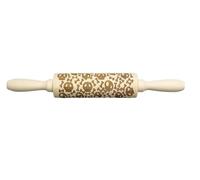 Rolling Pin with Pumpkin, Wooden Embossed 3D Cookie Engraved DIY Baking Tools Dough Roller Engraved Rolling Pins Wooden Embossing Rolling Pin(Color 2)