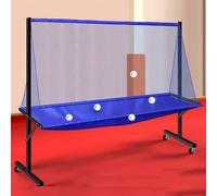 Rolling Ping Pong Table Net, Professional Table Tennis Ball Catch Net With Four Universal Wheels, Widened Wings, Effective Catch, No Bounce, Leaky Ball Mouth Design, For Tables 72 To 82 Inch