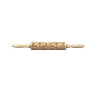Rolling Pins Rock Snowflake Elk Wooden Rolling Embossing Baking Cookies Biscuit Fondant Cake Patterned Roller 35 * 4.5cm Wooden Embossing Rolling Pin(Color 8)