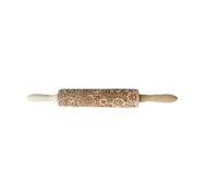 Rolling Pins Rock Snowflake Elk Wooden Rolling Embossing Baking Cookies Biscuit Fondant Cake Patterned Roller 35 * 4.5cm Wooden Embossing Rolling Pin(Color 2)