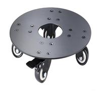 Rolling Plant Stand Made of Thick Metal with Locking Casters, Supports Heavy Round Flower Pots, Easy to Move and Secure in Place on Various Surfaces