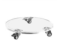 Rolling Plant Stand Round Acrylic Planter Holder on Universal Wheels Indoor/Outdoor Flower Pot Cart 20CM Size for Easy Mobility and Stylish Gardening Display