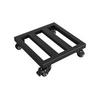Rolling Plant Stand with Removable Metal Support Large Seedling Tray Flower Pots Iron Base for Indoor Outdoor Plants Black (0.25 x 25 cm)