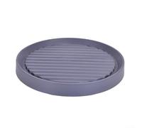 Rolling Plant Supports 2 Pack with Wheels, Round Plastic Flowerpot Bases with Water Overflow Groove to Protect Floors and Facilitate Movement (YD-2 Gray)