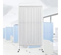 Rolling Privacy Screen, Foldable Room Divider, 6-foot High Temporary Fence for Patient Exam Rooms