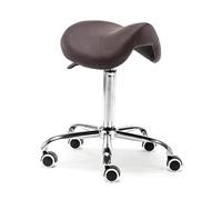 Rolling Saddle Stool Chair with Wheels, Hydraulic Height Adjustable 19"-23", table Leather Saddle Chair for Dentist, Spa, Clinic & Salon Use