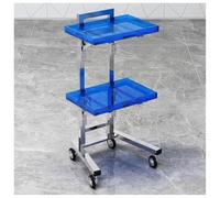 Rolling Salon Tray Cart with Wheels, Foldable Utility Trolley for Estheticians