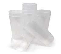 Rolling Sands 32 Oz Reusable Plastic Cups, 10 Pack, Made in USA, BPA-Free Dishwasher Safe Tumblers, Clear Frost