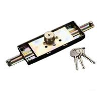 Rolling Shutter Door Lock Iron Middle Bottom Mount | Sturdy iron build, middle/bottom mount, cross key compatible, anti-tamper core, garage warehouse use(1set)
