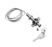 Rolling Shutter Door Lock with 2M Wire Rope and Two Keys Industrial Zinc Alloy Lock Compatible with Garage Door Panels between 10mm and 45mm