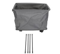 Rolling Slim Laundry Basket Wheels Carry Handle Collapsible Narrow Slim Laundry Storage Basket Dark Gray for Beauty Salons Dorm Rooms