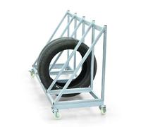 Rolling Snow Summer Tyre Rack, Garage Cars Wheel Rack Tire Shelf, Iron Basement Shed Tire Carrier for Outer Tyre Hubs Rims Seasonal Spare ATV Rv Tire