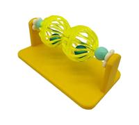 Rolling Sound Ball Cage Toy for Hamsters, Freestanding Double Ball Spinner for Small Pet Indoor Habitat Play Area Hamster Cage Toy Rolling Sound Small Pet Spinner Stand Activity Habitat Enrichment