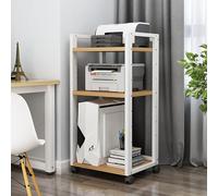 Rolling Speaker Stands Wooden AV Towers Adjustable Speaker Racks for Record Players Modern Home Audio Stands Perfect for Living Room Decor and Entertainment Setup