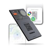 Rolling Square AirCard Pro Dual - Wallet Tracker Apple and Android Tracker Tag Card, Compatible with Apple iOS Find My and Google Android Find Hub - Anti-Loss Bluetooth Card, Wireless Charging, Gray