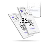 Rolling Square AirCard Pro - Slim Bluetooth Wallet Tracker Card Compatible with Android Google Find Hub Only, GPS Tracker with Wireless Charging, Loud Sound Alerts, 2.2mm Thin - Bundle 2x