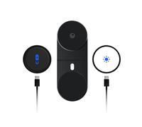 Rolling Square Edge Pro Full Kit - Magnetic Phone Holder, Universal Wireless Magnetic Phone Charger, 1000 Lumens Light, Mobile Phone Holder for Smartworking, Black