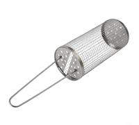 Rolling Stainless Steel Grill Basket 37cm Rotating Veg Cage
