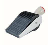 Rolling Stamp Adjustable Date Number Coder for Packaging - Manual Rotating Belt with Letters Digits for Industrial Coding on Paper Metal Glass Wood Cloth - 17cm Grey(12-bit 1)