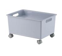 Rolling Sto Basket with WheelsBox for Boo Clothes & Shoes Portable PP Container Easy to MoveGrey