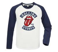 ROLLING STONES 1978 TOUR VINTAGE WHITE/NAVY SMALL BASEBALL JERSEY