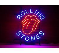 Rolling Stones Beer Neon Light Sign Handmade Real Glass Neon Tube Beer Bar Pub Party Wall Window Display Home Bedroom Garage Decoration