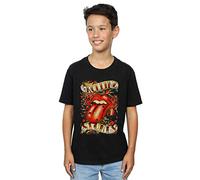 Rolling Stones Boys Tongue and Stars T-Shirt Black 12-13 Years
