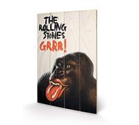 Rolling Stones Grr! Wood Print, Multi-Colour, 40 x 59 cm