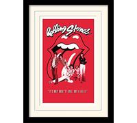 Rolling Stones It's Only Rock n Roll Mounted & Framed 30 x 40cm Print, MDF, Multi-Colour, 42 x 32 x 2.4 cm