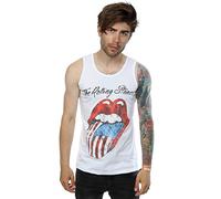Rolling Stones Men's American Tongue Vest Small White