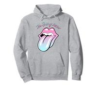 Rolling Stones Official Pastel Blue Pink Tongue Pullover Hoodie