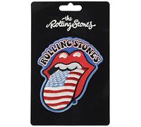 Rolling Stones Stars & Stripes Tongue shaped iron-on / sew-on cloth patch (ro)