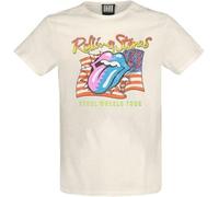 ROLLING STONES - STEEL WHEELS AMPLIFIED SMALL VINTAGE WHITE - T-shirt