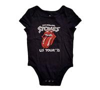 The Rolling Stones Kids Baby Grow: US Tour '78 - 0 - 3 Months - Black