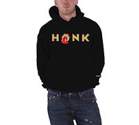 Rolling Stones the - Rolling Stones The Hoodie Honk Letters Band Logo Official Mens Black Pullover L