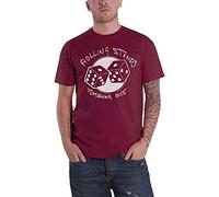 Rolling Stones The T Shirt Tumbling Dice Band Logo Official Maroon Red L