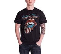 Rolling Stones Tour Of USA Black Mens T-Shirt Large