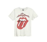 Amplified The Rolling Stones Vintage Tongue T Shirt, White, XXL