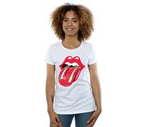 Rolling Stones Women's Christmas Tongue T-Shirt Small White