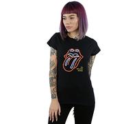 Rolling Stones Women's Neon Tongue T-Shirt Black XX-Large