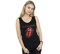 Rolling Stones Women's Plastered Tongue Vest Black XX-Large